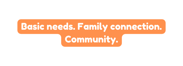 Basic needs Family connection Community